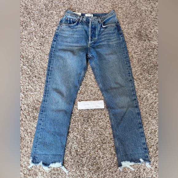 Agolde Riley High Rise Straight Crop Jeans - Picture 2 of 4